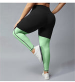 Fitness Colorblock Yoga Women Seamless Curvy Leggings Wholesale Plus Size Clothing