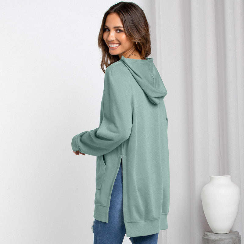 Fashion Hooded Pullover Sweatshirt Wholesale Womens Tops