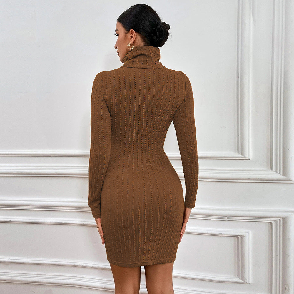 Sexy Hollow Slim Package Hip Long-Sleeved Dress Wholesale Dresses