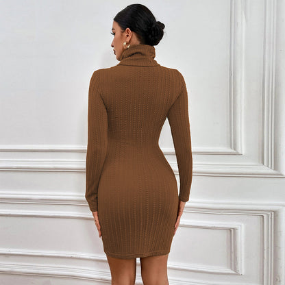 Sexy Hollow Slim Package Hip Long-Sleeved Dress Wholesale Dresses