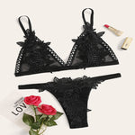 Ultra-Thin Sexy Lace Bra & Underpant Lingerie Sets Wholesale Plus Size Clothing