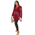 Fashion Fringed Stitching Long-Sleeved Loose All-Match Shirt Wholesale Women Top