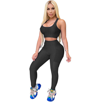 2pcs Wholesale Activewear Skinny Crop Top + Leggings 12