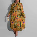 Fashion Printed Ruffle 2pcs Curvy Sets Wholesale Plus Size Clothing