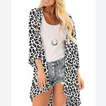 Floral Print Long Sleeve Open Front Cardigan Wholesale Beach Cover Up