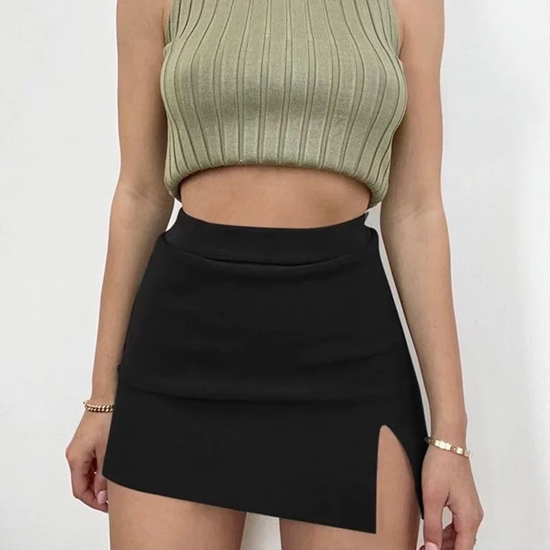 Sexy Side Slit Bodycon Wholesale Skirts Solid Color Wholesale Clothing Vendors