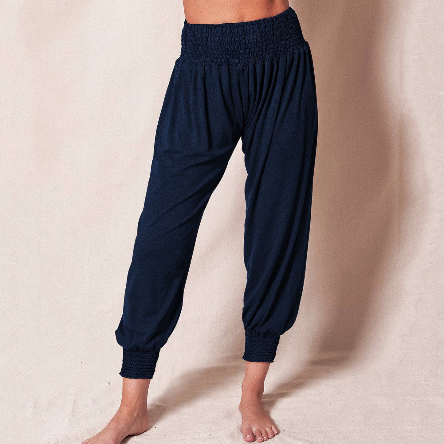 Solid Color Ankle-Tied Harem Pants Loose Casual Sports Womens Yoga Trousers Wholesale