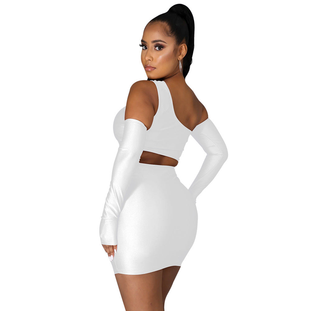 Sexy Off-The-Shoulder Cutout Bodycon Long Sleeve Mini Dress Wholesale Dresses