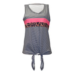 Casual Striped Print Sleeveless T-Shirt Round Neck Summer Tank Tops Wholesale