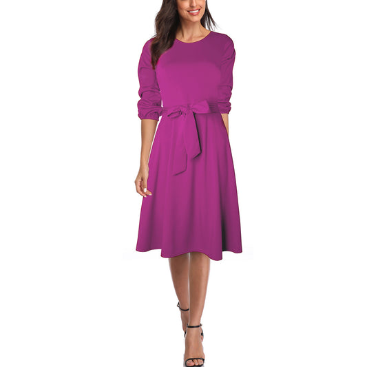 Solid Color Dress Day Wholesale Casual Women Daily Office Wearing