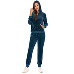 Casual Velvet Jacket & Pants Sports Suits Wholesale Women'S 2 Piece Sets