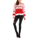Casual Print Long Sleeve Crew Neck Wholesale Sweaters