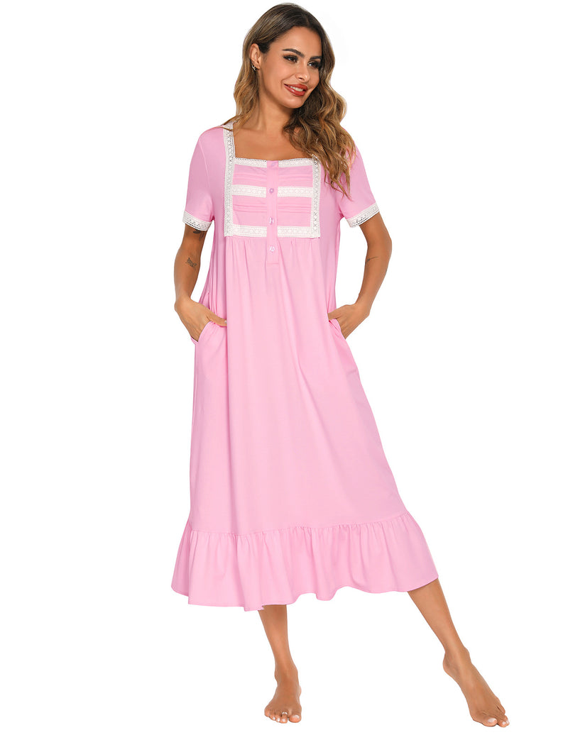 Short Sleeve Princess Nightdress Homewear Wholesale Loungewear