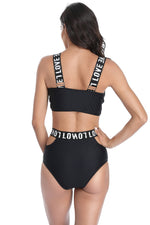 Fashion Letter Print Women Bikini 2pcs Set Swimwear Wholesale Swimsuit Vendors