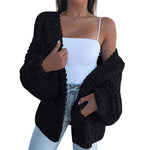 Fashion Solid Color Mohair Cardigan Casual Loose Wholesale Women Clothing