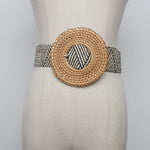 Bohemia Braided Wide Waist Belt Large Ring Wholesale Ladies Belts