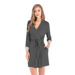 Lace Nightdress 3/4 Sleeve Sexy Nightgown Wholesale Loungewear