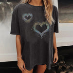Loose Fashion Short Sleeve Summer Sequin Tops Wholesale Women'S T Shirts