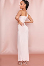 Slanted Shoulder Solid Color Tube Top & High Slit Maxi Skirts Sexy Wholesale Womens 2 Piece Sets