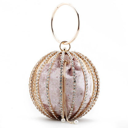 Metal Cutout Handbag Rhinestone Ball Bags Wholesale Women Bags