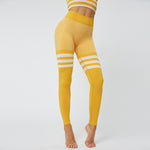 Women'S Hip Fitness Seamless Striped Yoga Pants Wholesale Leggings