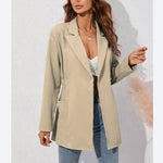 Lapel Small Suit Midi Long Sleeve Blazer Wholesale Coats And Jackets
