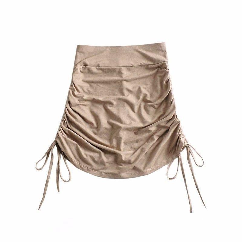 High Waist Fashion Hip Raise Drawstring Knotted Culottes Mini Skirts Wholesale Shorts