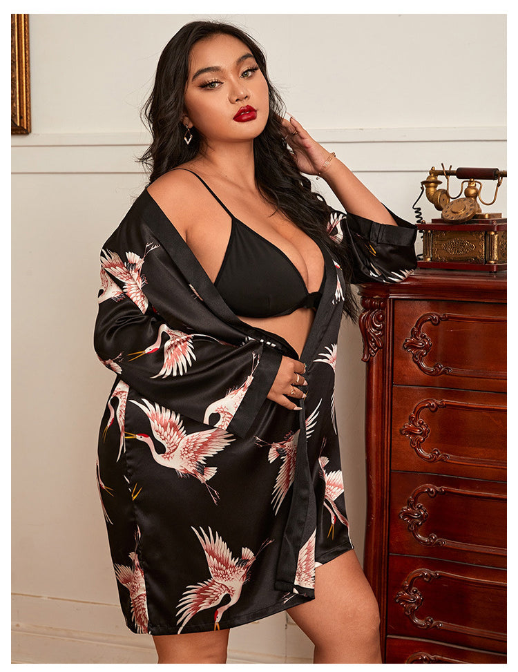 Printed Women Night-Robe Loungewear Wholesale Plus Size Clothing