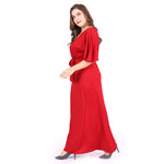 V Neck Tie-Up Flare Short Sleeve Curvy Dresses Wholesale Plus Size Clothing