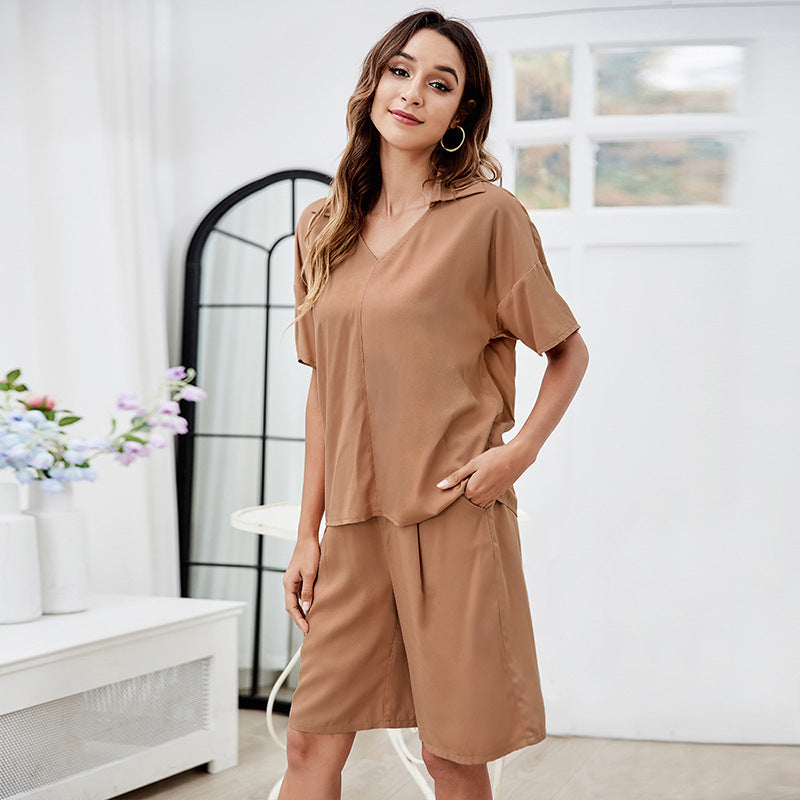 Comfortable Loose Solid Wholesale Two Piece Sets