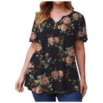 Fashion Print Short Sleeve Casual Curve Women'S T Shirts Loose Pullover Wholesale Plus Size Clothing