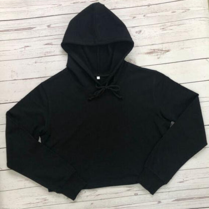 Solid Casual Short Hooded Sweatshirt Wholesale