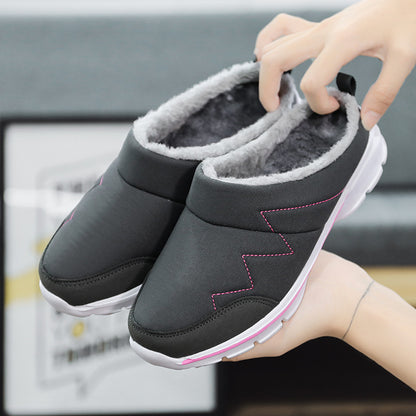 Fashion Casual Semi-Trailer Slippers Non-Slip Heelless Soft Warm Wholesale Womens Shoes