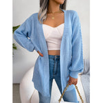 Lantern Sleeve Casual Twist Sweater Cardigan Wholesale Womens Tops