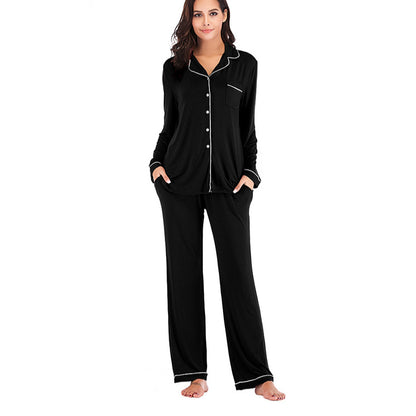 Simple Shirts & Pants Modal Pajamas Homewear Suit Wholesale Loungewear Sets