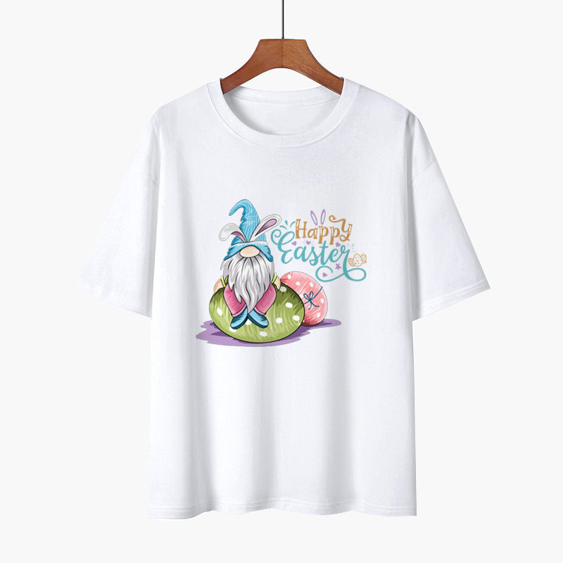 Women Fashion Easter Print Wholesale Summer T-shirts Tops