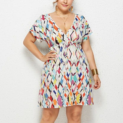 Sexy V-Neck Wholesale Plus Size Dresses