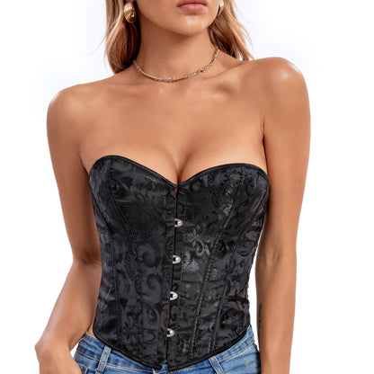 Retro Single-Breasted Back Lace-Up Wholesale Corset