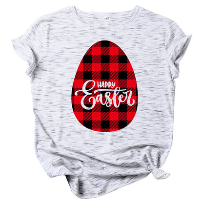 Women Fashion Easter Day Short Sleeve Wholesale T-shirts