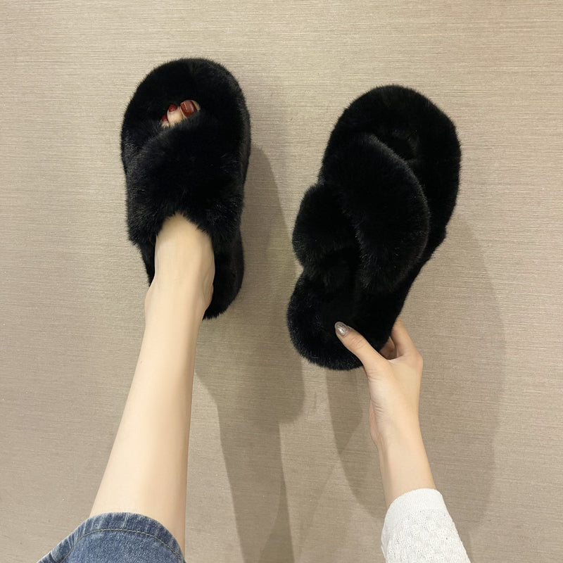 Thickened Crossover Flat-Bottomed Fashion Plush Wholesale Clothing And Shoes