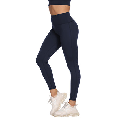 No T-Line Sports Fitness High Waist Solid Color Nude Leggings Wholesale Women Bottom