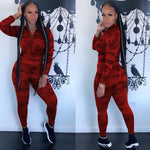 Sports Tight Camouflage Long-Sleeved Legs Sweatshirt Suit Wholesale Women Clothing