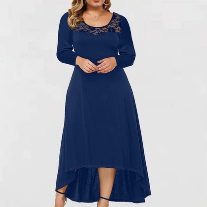 Women Curvy Maxi Lace Dresses Wholesale Plus Size Clothing