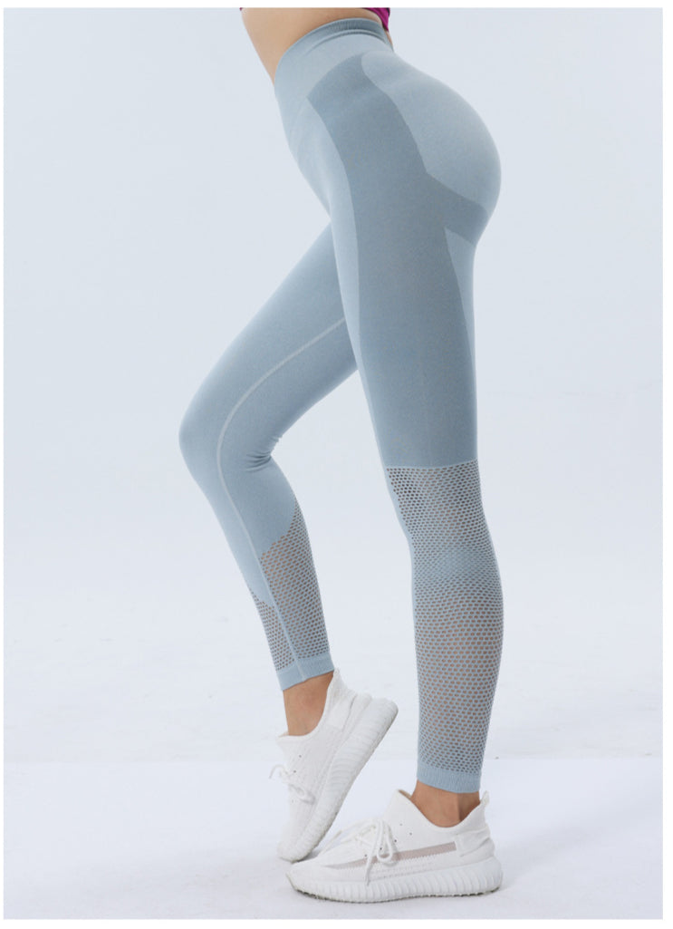 High Waist Hip Lift Fitness Sports Hollow Seamless Yoga Pants Wholesale Leggings