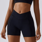 Hip Pocket Running Fitness Waist Yoga Shorts Wholesale Pants