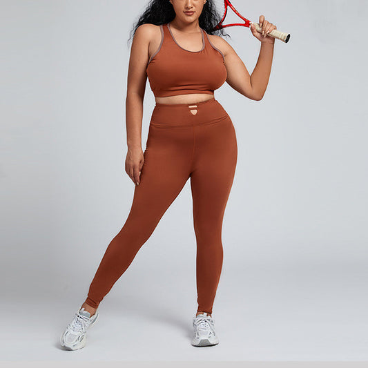 Solid Slimming Plus Size Activewear Sets Wholesale