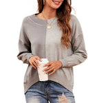 Color Matching Wholesale Irregular Base Sweater For Women
