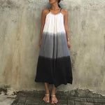 Slip Tie-Dye Print Wide Swing Dress Beach Sundresses Wholesale Dresses