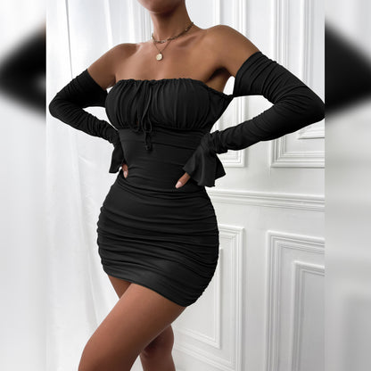 Trumpet Sleeve Long Sleeve Sexy Bodycon Dress Wholesale Dresses