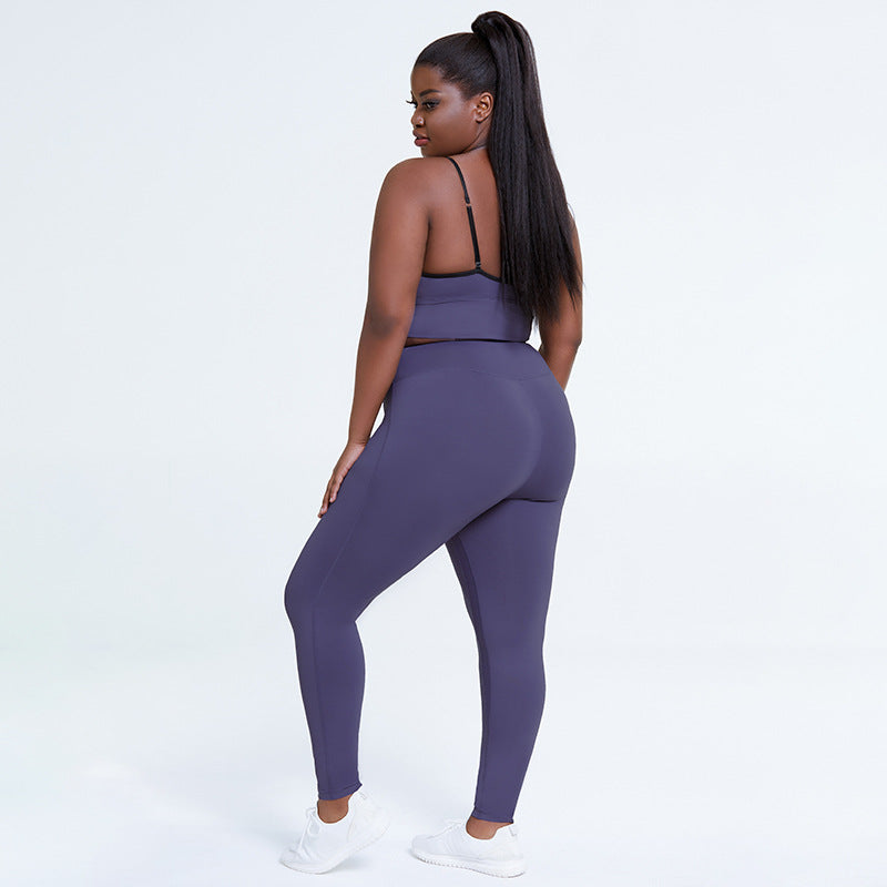 Bra & Leggings Wholesale Plus Size Clothing Fitness 2pcs Curvy Workout Clothes